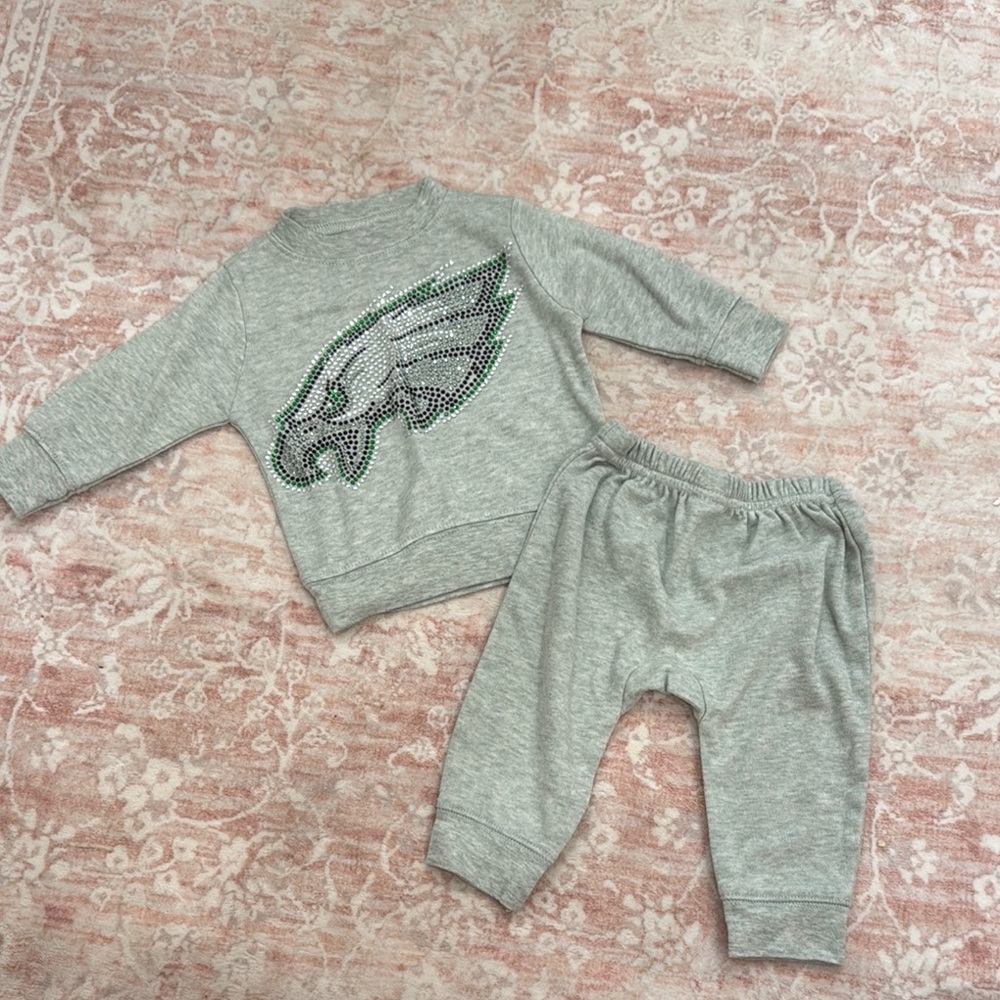 Gray Kids Sweatshirt and Pants Set